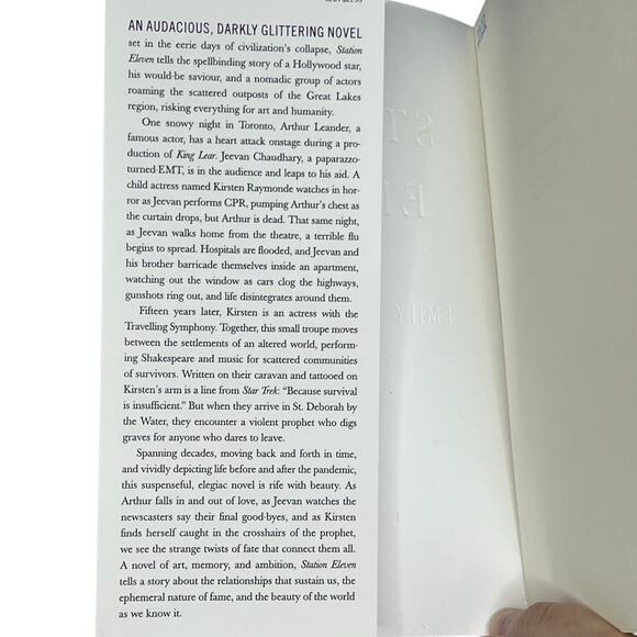 Station Eleven by Emily St. John Mandel – First Canadian Edition Paperback 2014 - Picture 8 of 10